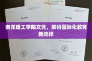 南洋理工学院文凭，引领国际化教育新风尚