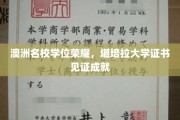 堪培拉大学荣耀加冕，学位证书彰显学子卓越成就