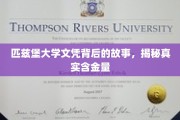 匹兹堡大学文凭背后的故事，揭秘真实含金量
