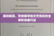 解码商界精英，揭秘伦敦商学院文凭的全球职场魔力