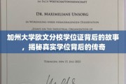 加州大学欧文分校学位证，探寻背后传奇与真实背后的故事